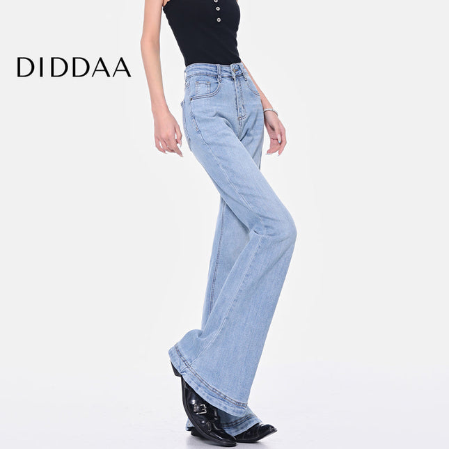 Blue High Waist Slim Bootcut Jeans for Women - S / Light Blue - Women’s Jeans