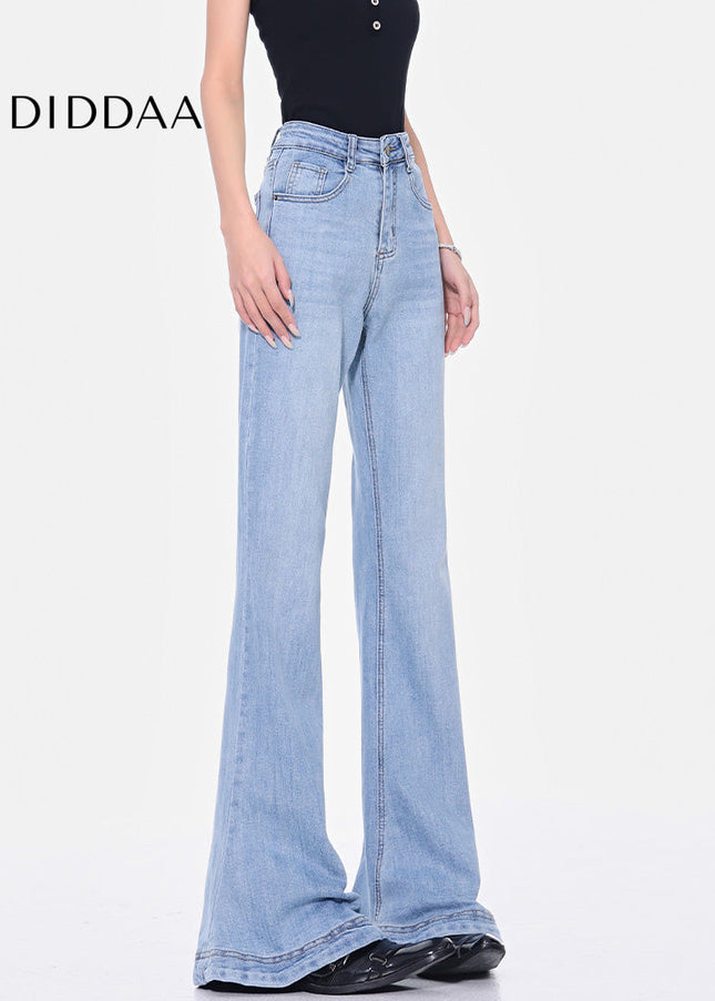 Blue High Waist Slim Bootcut Jeans for Women - Women’s Jeans