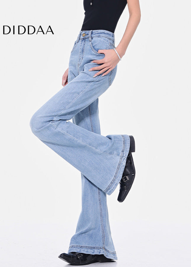 Blue High Waist Slim Bootcut Jeans for Women - Women’s Jeans