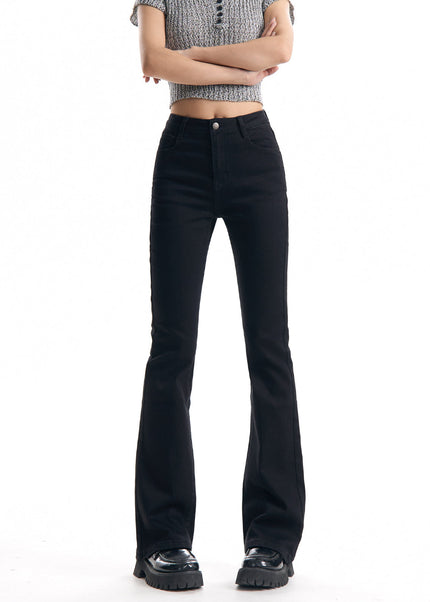 Blue High-Waisted Bootcut Jeans for Pear-Shaped Women - Women’s Jeans