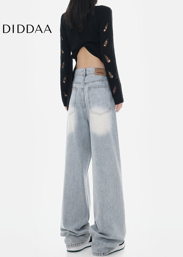 Blue High-Waisted Wide-Leg Jeans for Women - Women’s Jeans