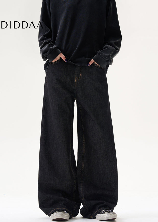 Blue Loose Fit Classic Retro Straight Jeans - Men’s Jeans