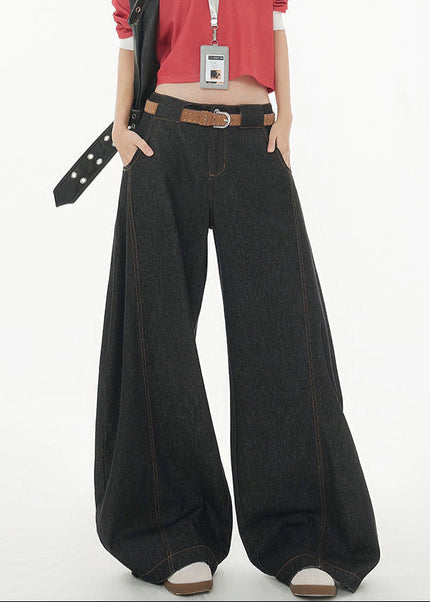 Blue Loose Fit Retro Wide-Leg Jeans for Women 2025 - Women’s Jeans