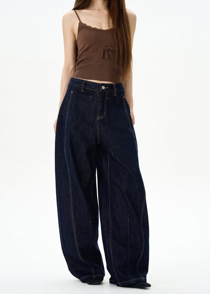 Blue Loose Fit Scimitar Jeans for Trendy Men - Women’s Jeans