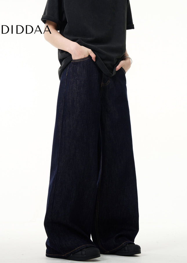 Blue Loose Fit Wide Leg Cleanfit Jeans for All - Men’s Jeans