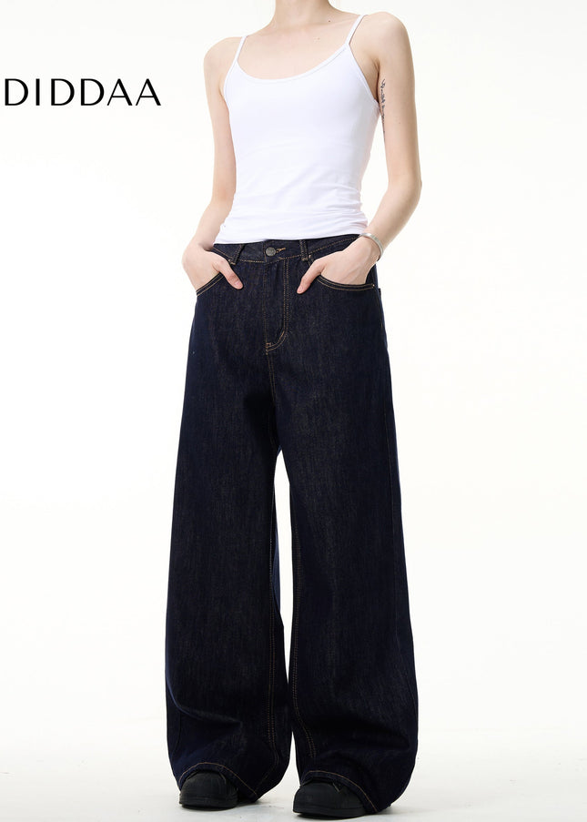 Blue Loose Fit Wide Leg Cleanfit Jeans for All - Men’s Jeans