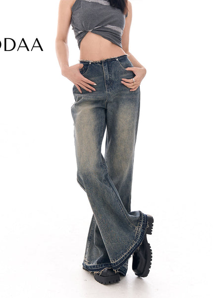 Blue Slim Flared AGUA Raw Bootcut Jeans Women’s 2025 - Women’s Jeans