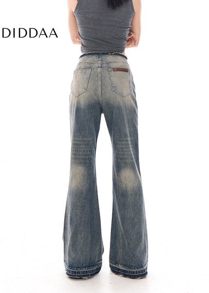 Blue Slim Flared AGUA Raw Bootcut Jeans Women’s 2025 - Women’s Jeans