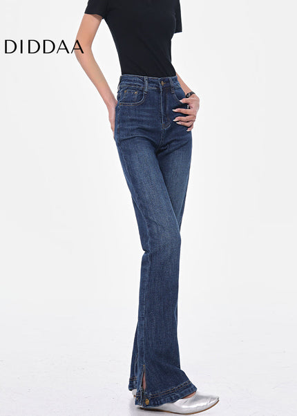 Blue Vintage Bootcut Jeans with Horseshoe Design - Women’s Jeans