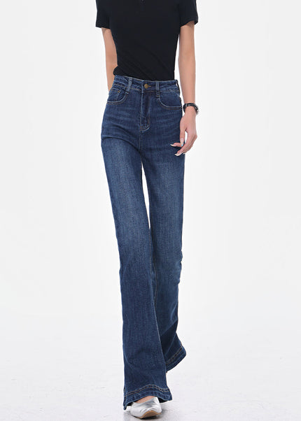 Blue Vintage Bootcut Jeans with Horseshoe Design - Women’s Jeans