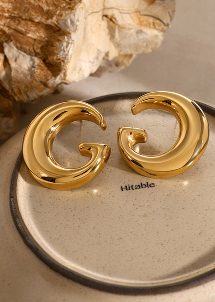 Jieding cross-border stainless steel earrings, high-end ins, European and American jewelry, electroplating non-fading earrings, titanium steel earrings