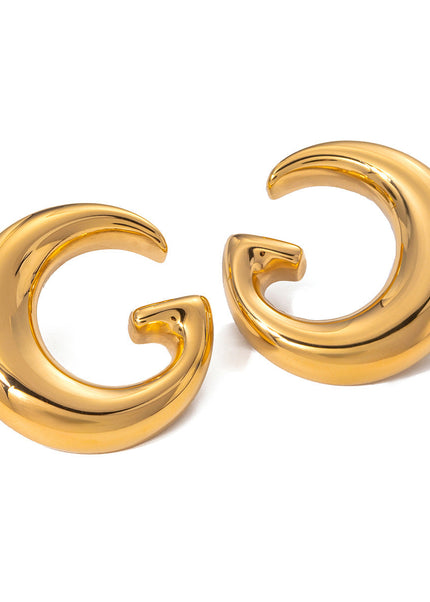 Jieding cross-border stainless steel earrings, high-end ins, European and American jewelry, electroplating non-fading earrings, titanium steel earrings