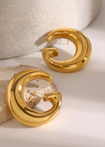 Jieding cross-border stainless steel earrings, high-end ins, European and American jewelry, electroplating non-fading earrings, titanium steel earrings