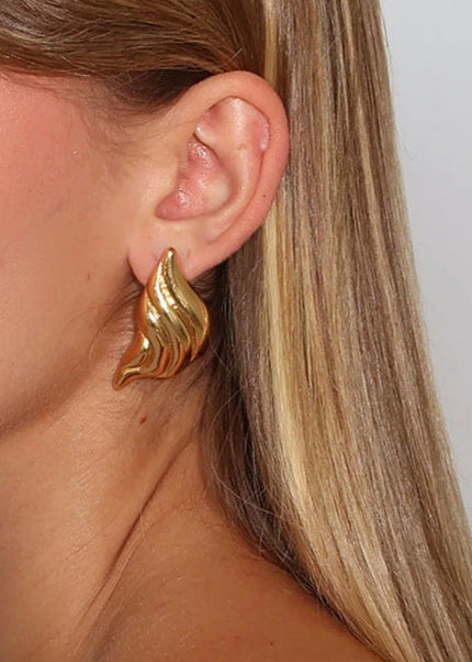 Jieding stainless steel earrings, European and American jewelry, cross-border earrings, high-end ins, earrings, electroplated titanium steel drop earrings