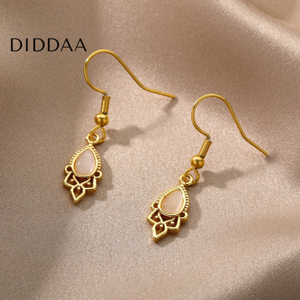 Castello Earrings | Gold Silver Simple Drop Earrings - Earrings