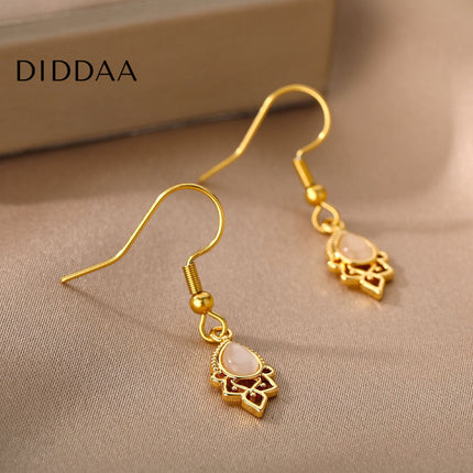 Castello Earrings | Gold Silver Simple Drop Earrings - Earrings