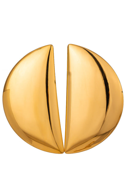 Jieding European and American stainless steel moon stud earrings, geometric exaggerated high-end earrings, titanium steel earrings, cross-border jewelry foreign trade