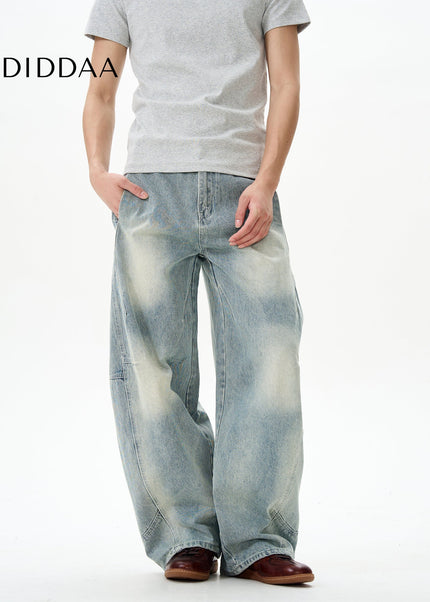 Denim Retro Washed Scimitar Pants for Men - Women’s Jeans
