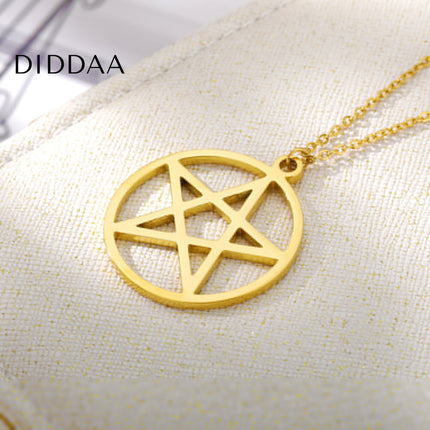 Dessus Pendant Necklace | Gold Satanic Star Chain - Necklaces