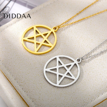 Dessus Pendant Necklace | Gold Satanic Star Chain - Necklaces