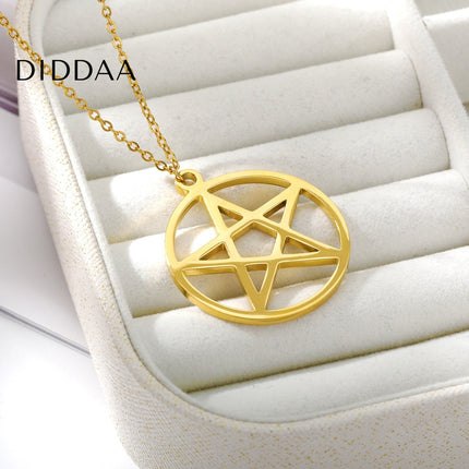 Dessus Pendant Necklace | Gold Satanic Star Chain - Necklaces