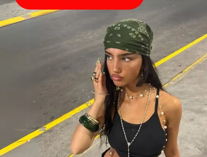 Fashionable woman in streetwear.