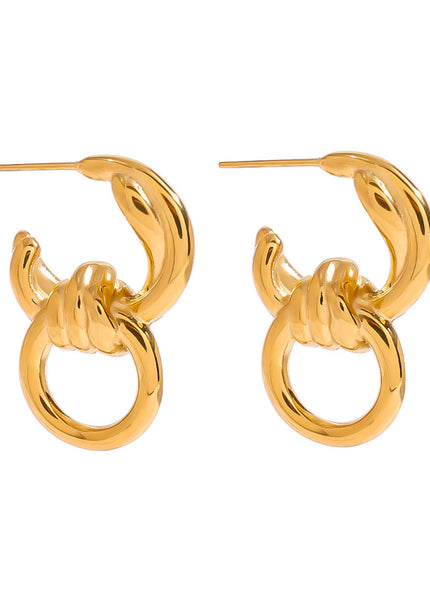 Jieding stainless steel hollow earrings, light luxury, luxury, high-end sense of simplicity, alloy stud earrings, niche fashion temperament, ear jewelry women