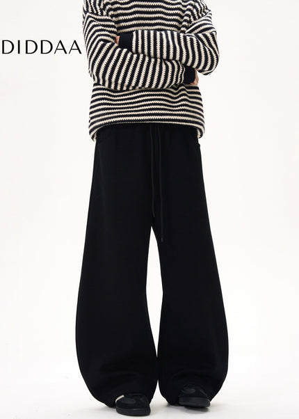 Gray Elasticated Waist Fleece Sweatpants Unisex Casual Pants - Unisex Sweatpants