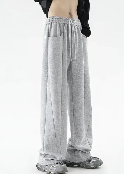 Gray Heavy Duty Flared Sweatpants for Men Casual Wear - Unisex Sweatpants
