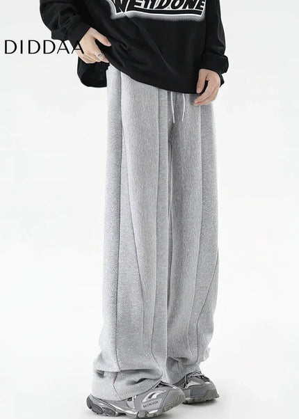 Gray Heavy Duty Flared Sweatpants for Men Casual Wear - Unisex Sweatpants