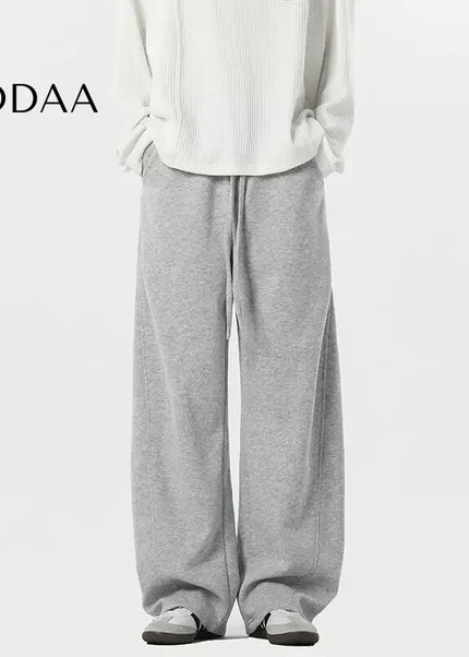 Gray Loose Fit Casual Wide Leg Men’s Sweatpants 9W629 - M / Grey - Unisex Sweatpants