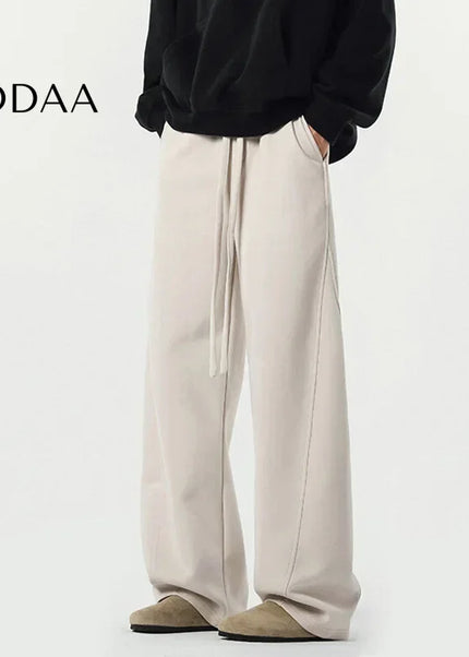 Gray Loose Fit Casual Wide Leg Men’s Sweatpants 9W629 - Unisex Sweatpants