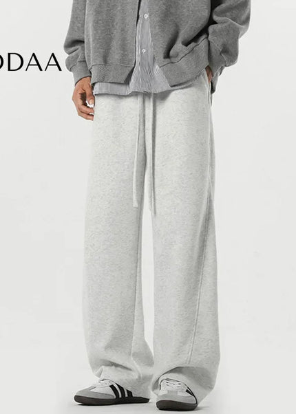 Gray Loose Fit Casual Wide Leg Men’s Sweatpants 9W629 - Unisex Sweatpants