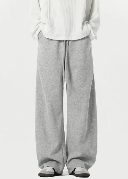 Gray Loose Fit Casual Wide Leg Men’s Sweatpants 9W629 - Unisex Sweatpants