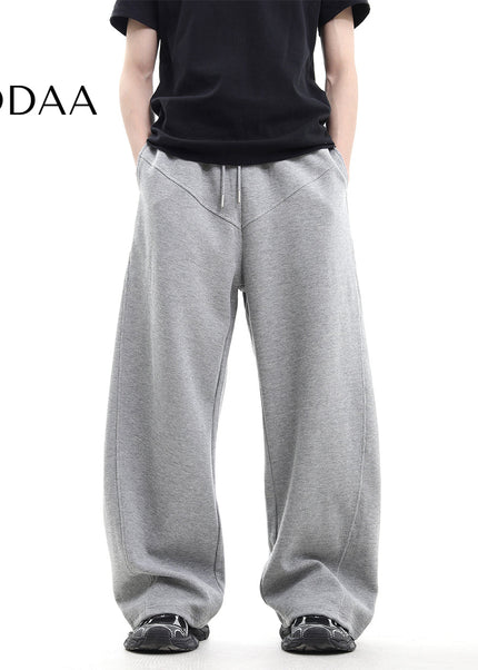 Gray Loose Fit Casual Wide-Leg Trousers for All - M / Grey - Unisex Sweatpants