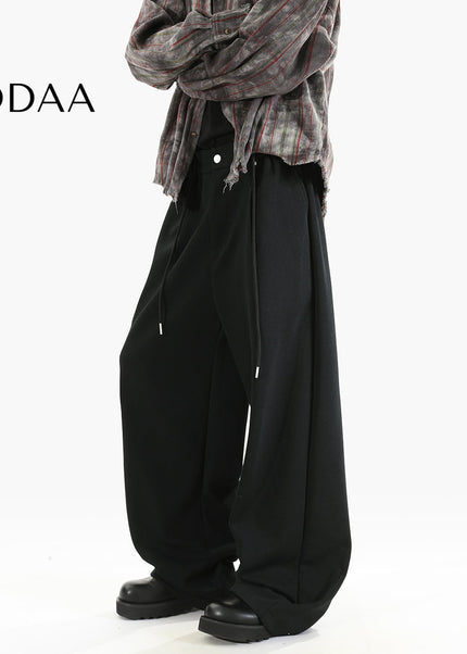 Gray Loose Fit Cotton Sweatpants for Men and Women - M / Black - Unisex Sweatpants