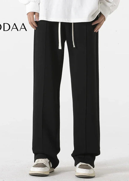 Gray Loose Fit Fleece Sweatpants for Men Full Length - Black / M - Unisex Sweatpants