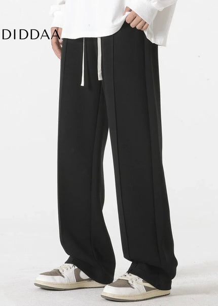 Gray Loose Fit Fleece Sweatpants for Men Full Length - Unisex Sweatpants