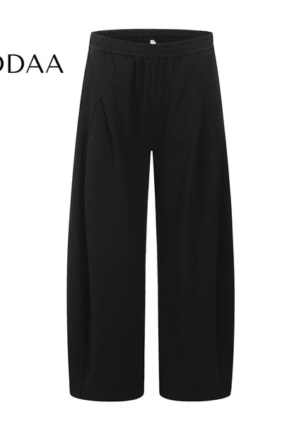 Gray Loose Fit Pleated Casual Sweatpants Men - S / Black - Unisex Sweatpants