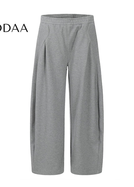 Gray Loose Fit Pleated Casual Sweatpants Men - S / Grey - Unisex Sweatpants