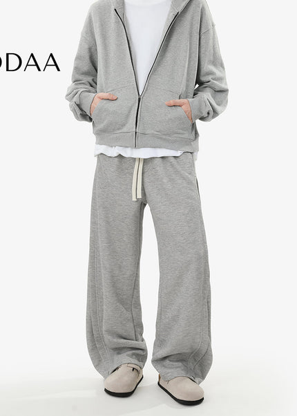 Gray Loose Fit Retro Sweatpants for Men and Women - M / Grey - Unisex Sweatpants