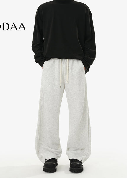 Gray Loose Fit Retro Sweatpants for Men and Women - M / Light Grey - Unisex Sweatpants