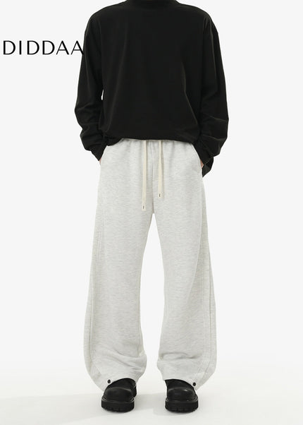 Gray Loose Fit Retro Sweatpants for Men and Women - Unisex Sweatpants