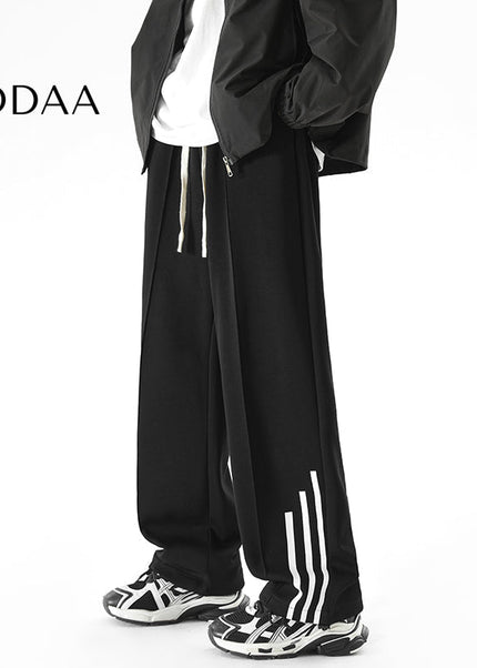 Gray Loose Fit Three Bars Men’s Sweatpants - S / Black - Unisex Sweatpants