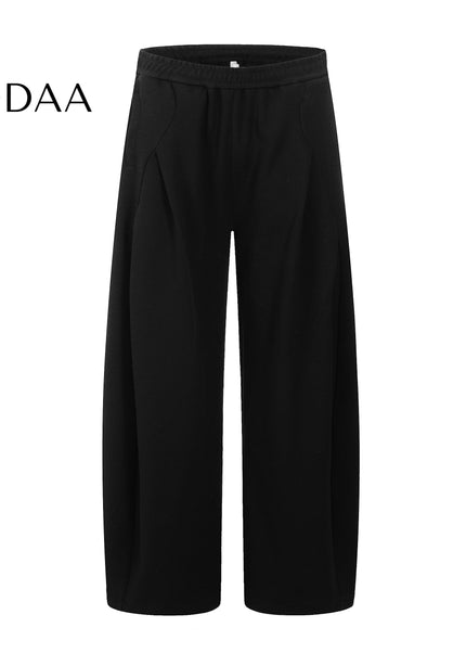 Gray Loose Fit Wide-Leg Scimitar Sweatpants - S / Black - Unisex Sweatpants