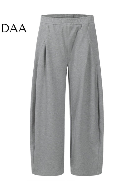 Gray Loose Fit Wide-Leg Scimitar Sweatpants - S / Grey - Unisex Sweatpants