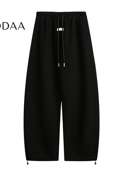 Gray Loose Fit Wide-Leg Sweatpants for Men and Women - M / Black - Unisex Sweatpants