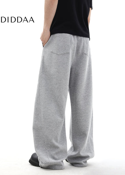 Gray Loose Fit Wide-Leg Sweatpants for Men and Women - Unisex Sweatpants
