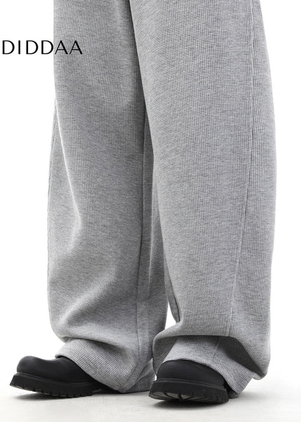 Gray Loose Fit Wide-Leg Sweatpants for Men and Women - Unisex Sweatpants