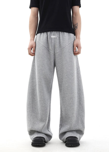 Gray Loose Fit Wide-Leg Sweatpants for Men and Women - Unisex Sweatpants